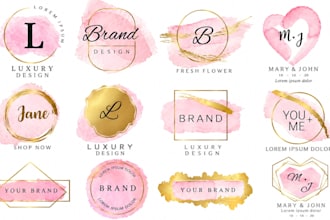 design elegant sophisticated, luxe feminine watercolor logo for your