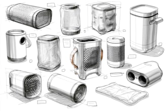 develop industrial and product design concept and sketches