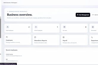 develop, customize and deploy a modern hrms web application