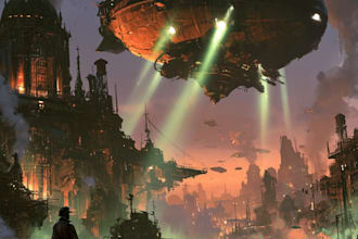 design sci fi illustration and sci fi illustration