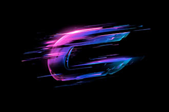 make futuristic cyberpunk style or mecha logo for you