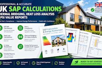 do UK sap calculation, thermal bridging, heat loss analysis and psi value report