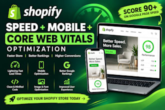 optimize shopify speed, mobile performance and core web vitals