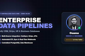 build automated data pipelines to integrate your CRM, invoice, and business data