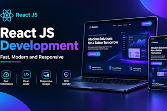 develop a responsive react js website or landing page