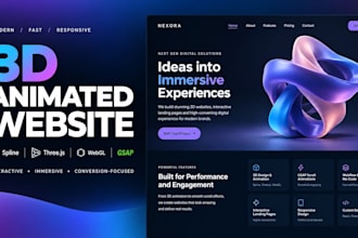 3d animated websites, landing pages, sales funnels for crypto, ai, and products