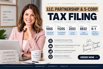 1065 1120s 2553 8832 schedule k1 tax return filing for llc partnership and scorp