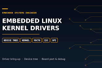 develop embedded linux device tree and kernel drivers for your board