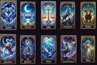 design unique oracle card tarot card tarot deck zodiac card playing in dark art