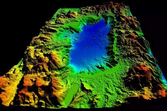 create 3d terrain model, topographic maps, gis to 3d model, floodplain terrain