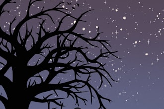 create aesthetic silhouette art