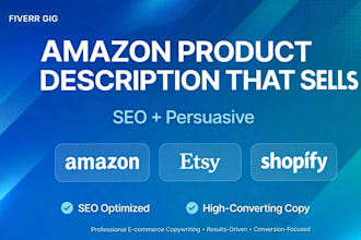 write SEO amazon product description that converts