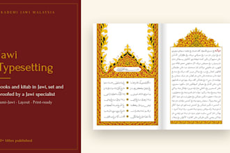 typeset academic, arabic, quranic, jawi and malay texts for print