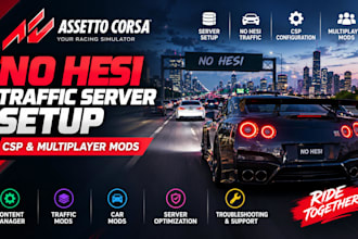 setup assetto corsa no hesi traffic server, csp and multiplayer mods