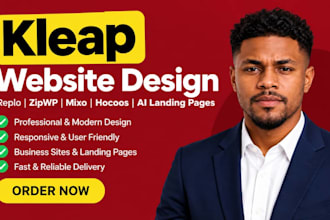 design kleap replo zipwp mixo hocoos ai landing page website for  business