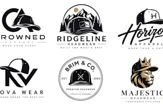 design a professional hat, headwear, fashion, or apparel cap logo