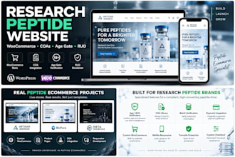 build a research peptide ecommerce website with woocommerce