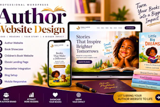 build author website book author website children book ebook landing page