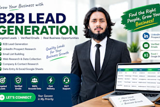 do b2b lead generation, email list and prospect research