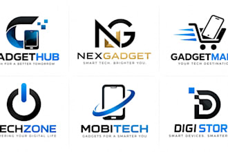 design a professional technology, electronics, smart device, or tech gadget logo