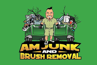 design junk and brush removal company logo