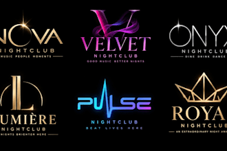 design a professional club, nightlife, dj, party, entertainment nightclub logo