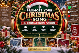 promote your christmas song on christmas holiday playlists for real listeners