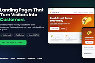 build a landing page website for your local business