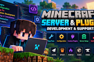 develop a custom minecraft server system