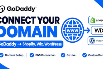 connect your godaddy domain to shopify wix or wordpress
