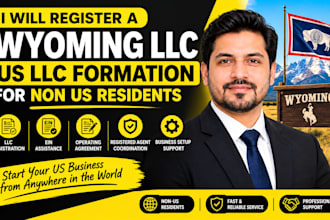 register a wyoming llc, US llc formation for non US residents
