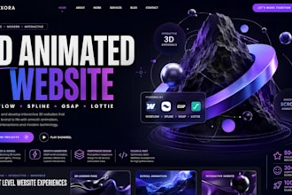 interactive 3d webflow website 3d animated website spline lottie animation gsap