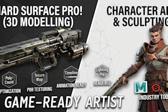 3d game artist in characters and props creates the creature sulpt 3d model print