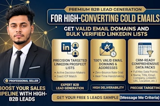 create valid email domain and bulk verified linkedin lists