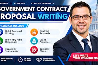 write rfp, rfi, rfq, bid proposal and government contract