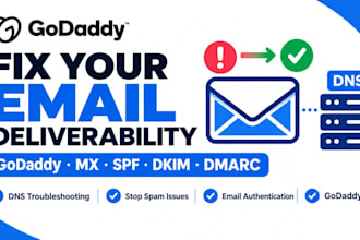 fix godaddy email deliverability and dns configuration issues