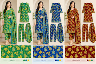 create custom textile print and all over pattern designs