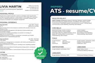 write an ats friendly resume and cover letter