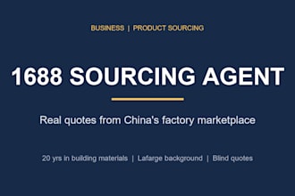 1688 sourcing and purchasing agent