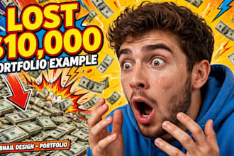 design viral eye catching youtube thumbnail