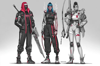 make your character in cyberpunk style