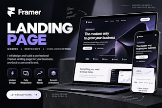 build a modern framer landing page for your startup