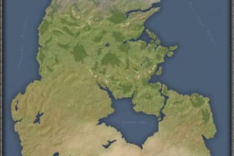 draw a custom map for fantasy, scifi, book or boardgame
