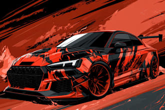 make branding vehicle wrap, van wrap, car  wrap design