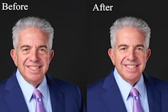 do corporate headshot and portrait photo retouching
