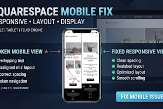 fix squarespace mobile issues responsiveness, layout errors and display problems