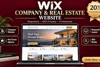 wix company website design real estate agency responsive seo friendly web design