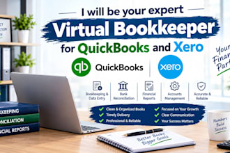 be your expert virtual bookkeeper for quickbooks and xero