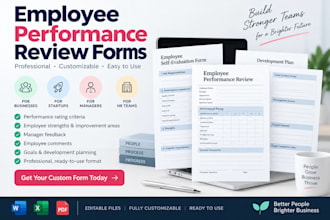 create professional employee performance review forms