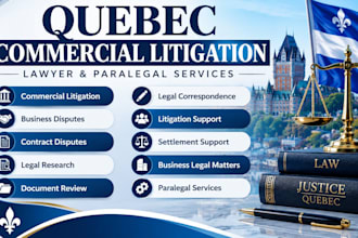 provide quebec commercial litigation lawyer and paralegal services